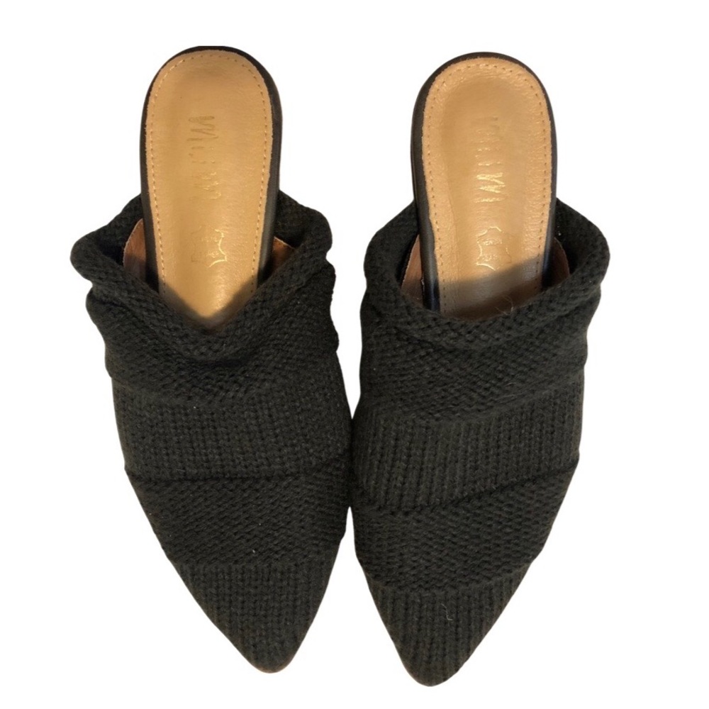 Mi.iM Knit Mules Black Gray Size 7.5